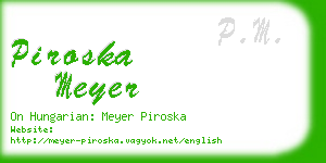 piroska meyer business card